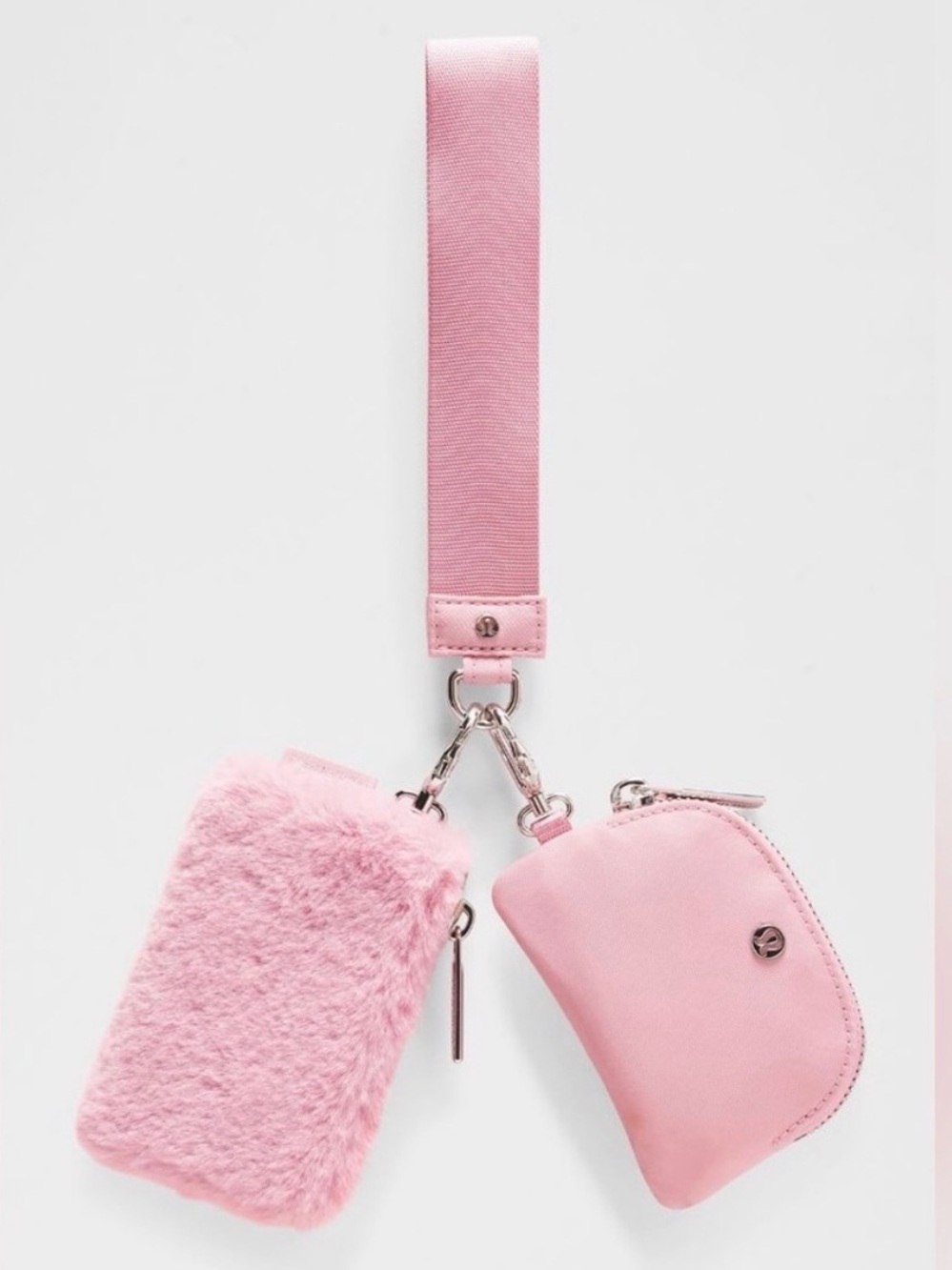 Lululemon Dual Pouch Wristlet Plush Fleece
Pink fur keychain 💗 Like New